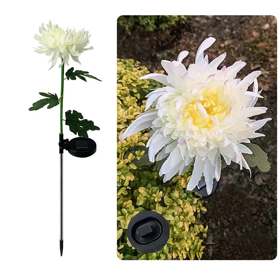 Thumbnail: 2pcs Chrysanthemum Solar Light LED