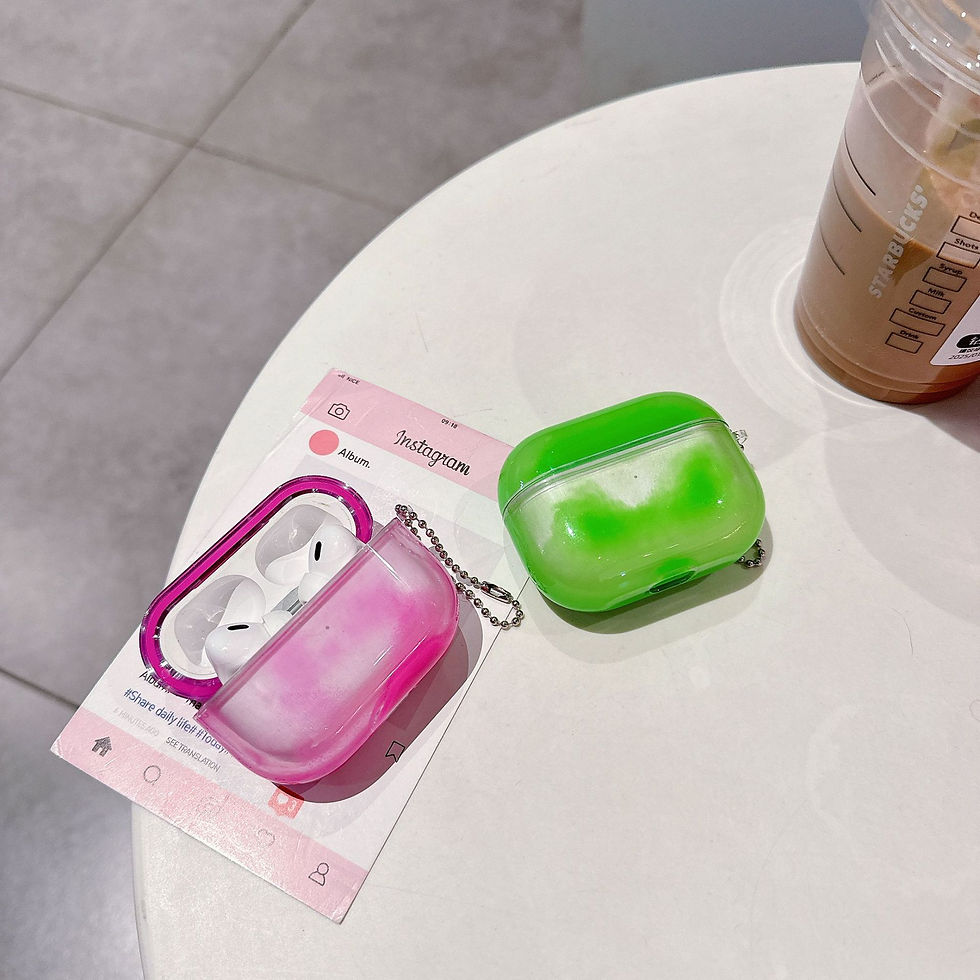 Thumbnail: Luminous Shiny Quicksand Earphone Case Cover for AirPods Airpod Pro 4 3 2 Luxury