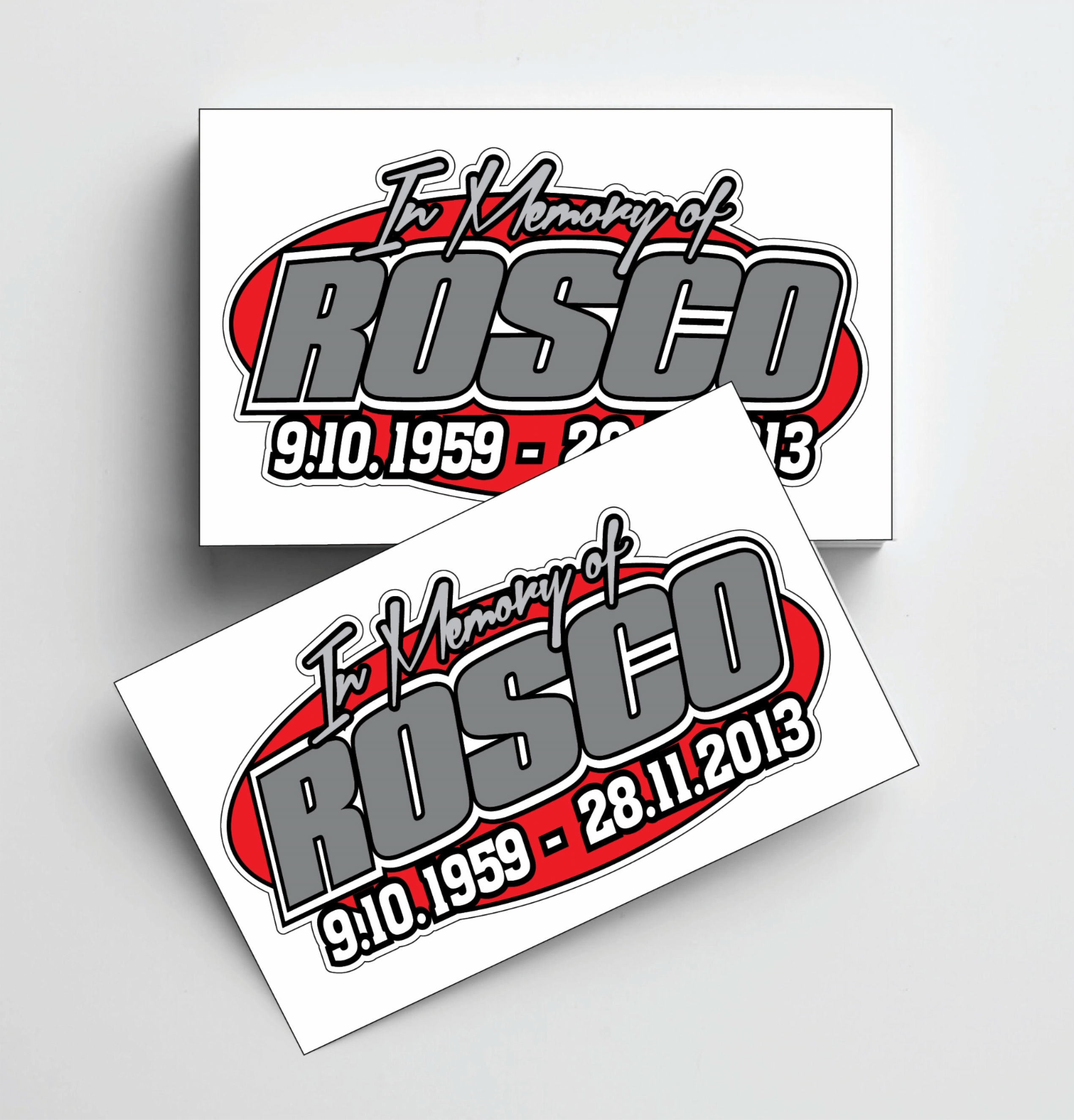x 100 Digitally Printed Decals (die cut)