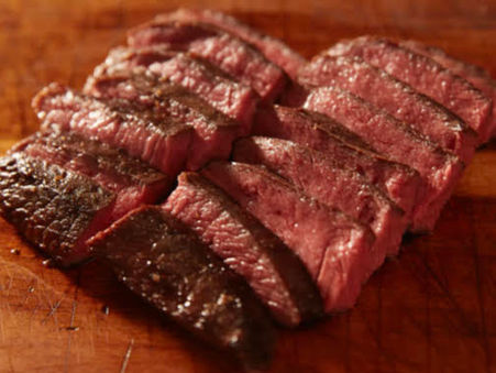 Bourbon Marinated Flat Iron Steak
