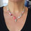 Thumbnail: Beach Theme Pearls Stones Glass Beaded Handmade Necklace