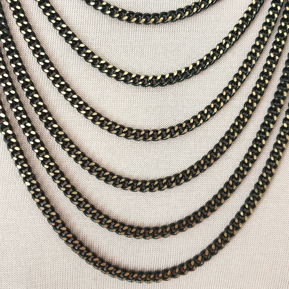 Thumbnail: Gold & Black Layers Necklace