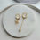 Thumbnail: Asymmetrical Rectangle Hoops Handmade Earrings with CZ Star