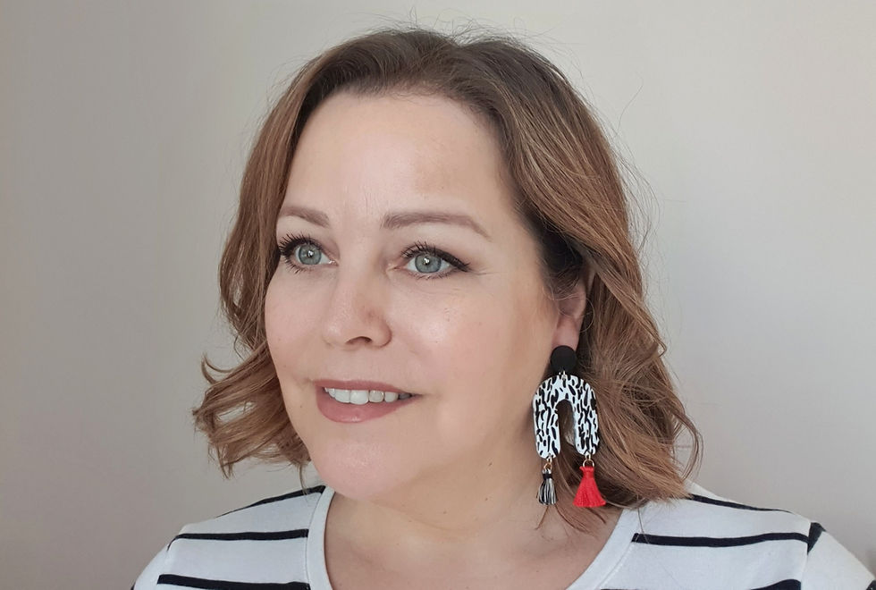 Thumbnail: U Shape Zebra Tassel Handmade Earrings