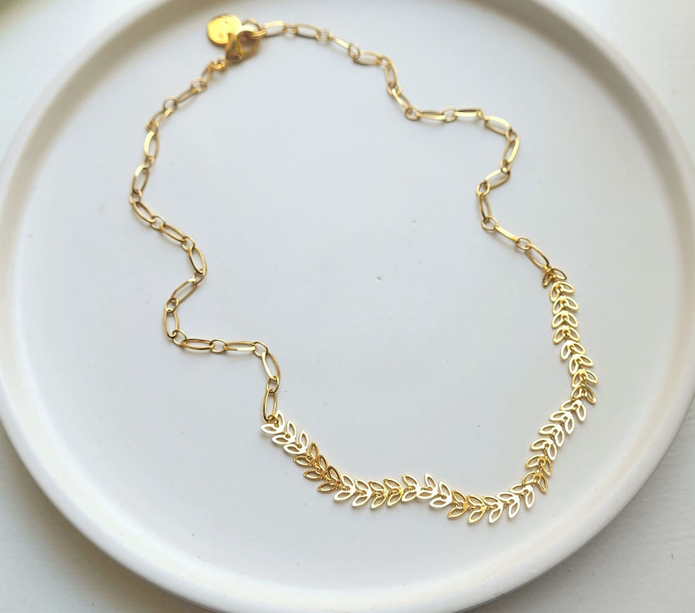 Leaves Gold Plated Handmade Necklace