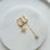Thumbnail: Asymmetrical Rectangle Hoops Handmade Earrings with CZ Star