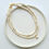 Thumbnail: 2 Layers Cream/Beige & Gold Clay beads Necklace