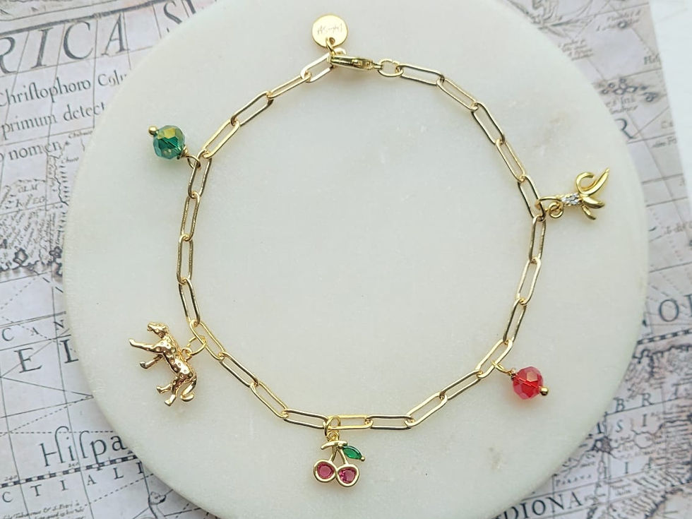 Thumbnail: 18K Gold Plated Handmade Charm Bracelet