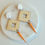 Thumbnail: Straw Rattan with Orange / White Marble Handmade Earrings
