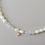 Thumbnail: Clear Crystals Pearls Gold CZ Star Handmade Choker Necklace