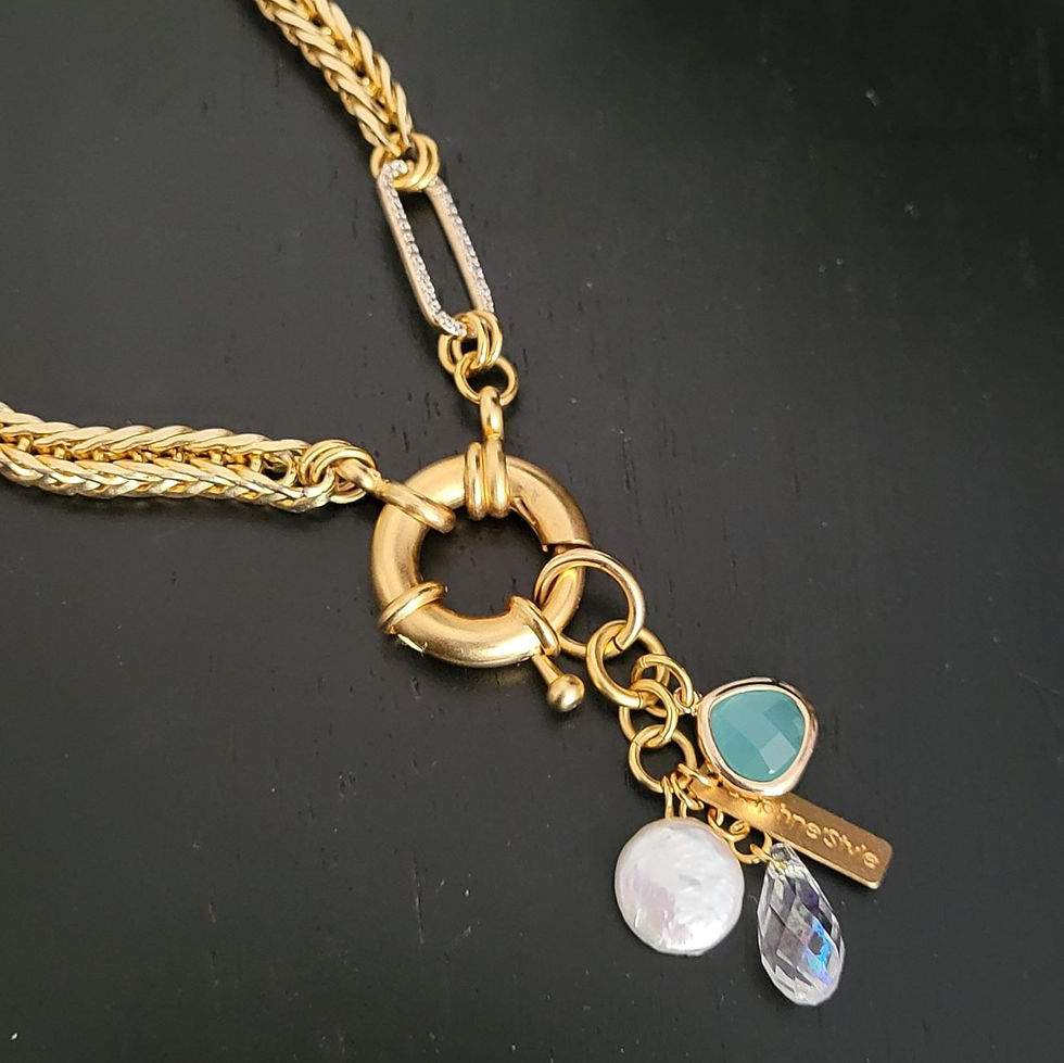 Thumbnail: Gold Plated Necklace with Removable Charms