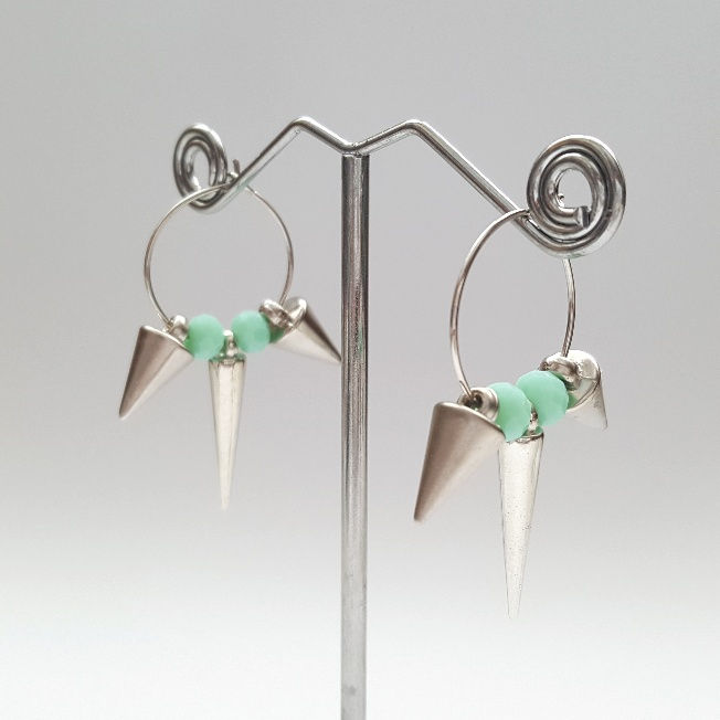 Spike Mint Ring Earrings
