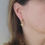 Thumbnail: Asymmetrical Rectangle Hoops Handmade Earrings with CZ Star