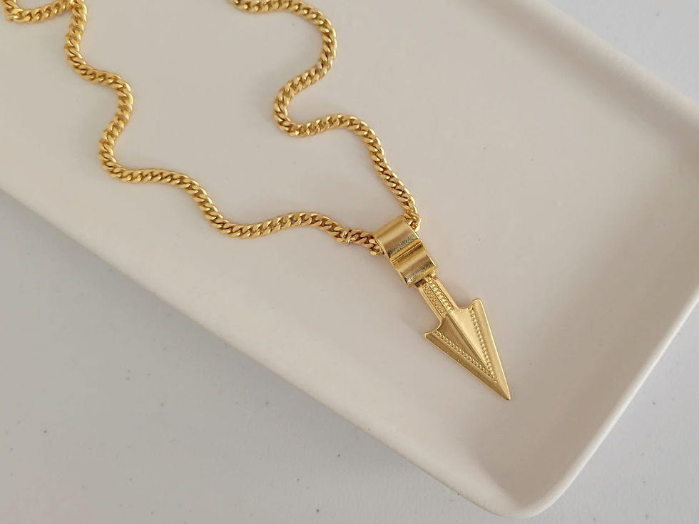 Thumbnail: Arrow Necklace in Gold or Silver