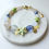 Thumbnail: Beach Blue Green Beaded Gold plated Handmade Bracelet