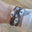 Thumbnail: Hematite Hamsa Evil Eye Handmade Five Bracelet Stack