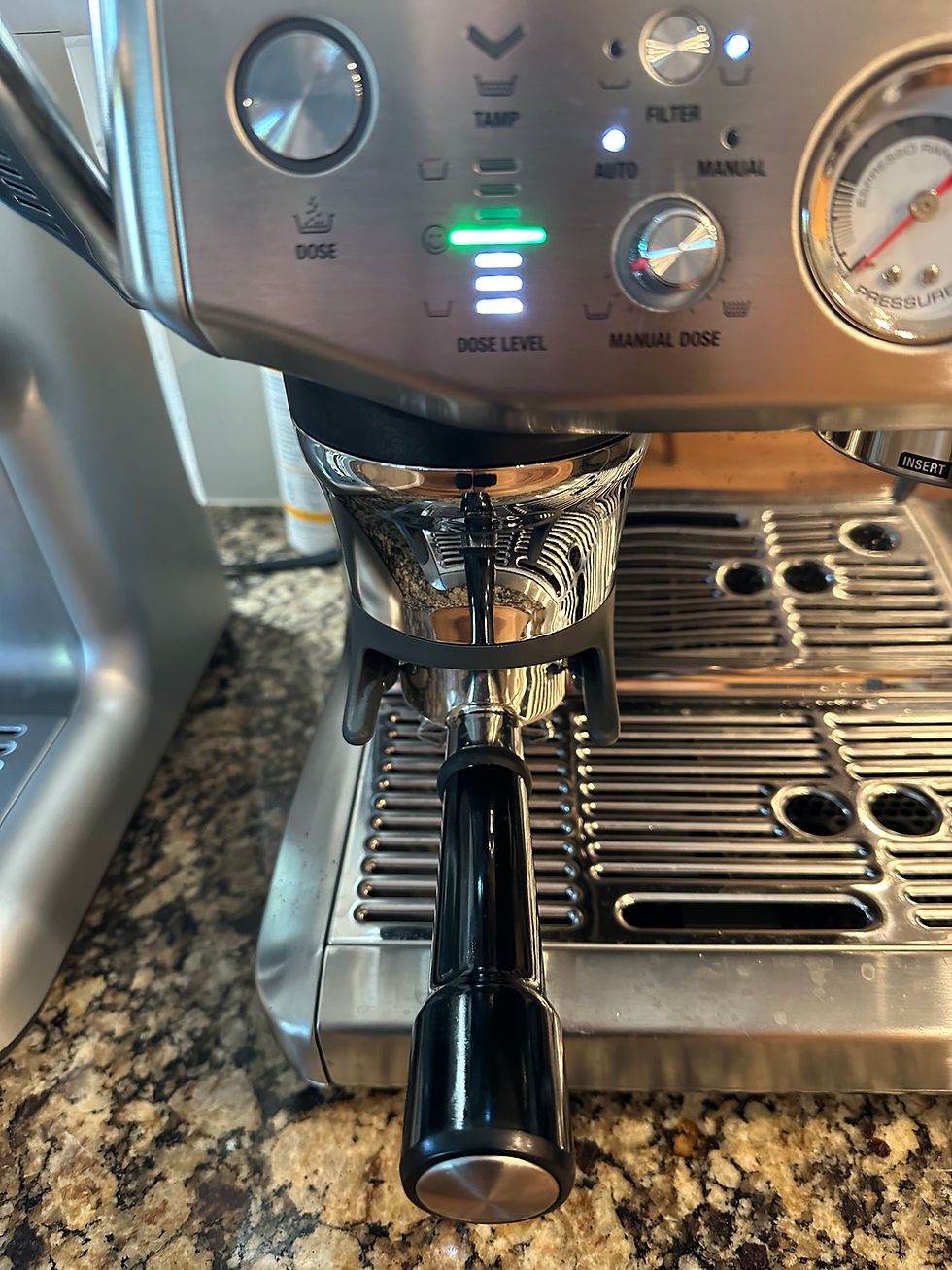 Portafilter In The Dosing Cradle After Tamping