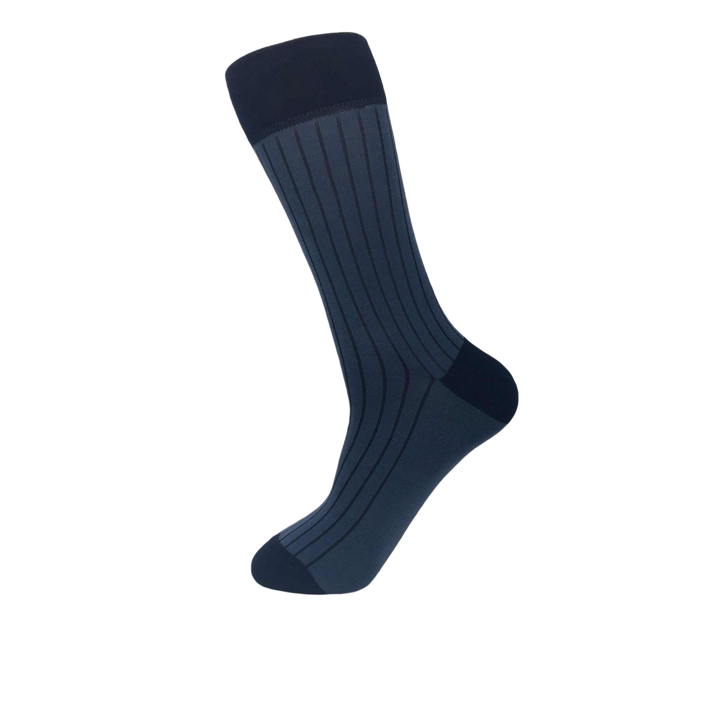 100 pairs of Men Rib Socks-Navy