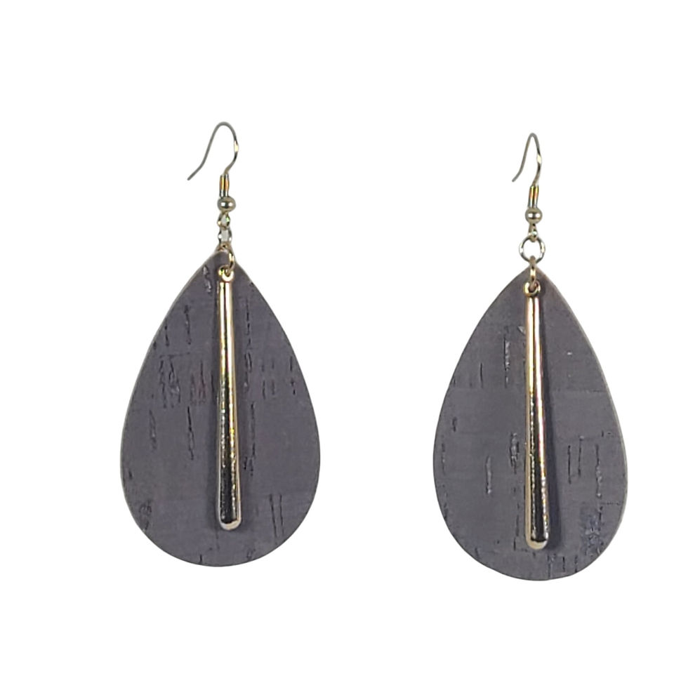 Faux Leather Teardrop Earrings