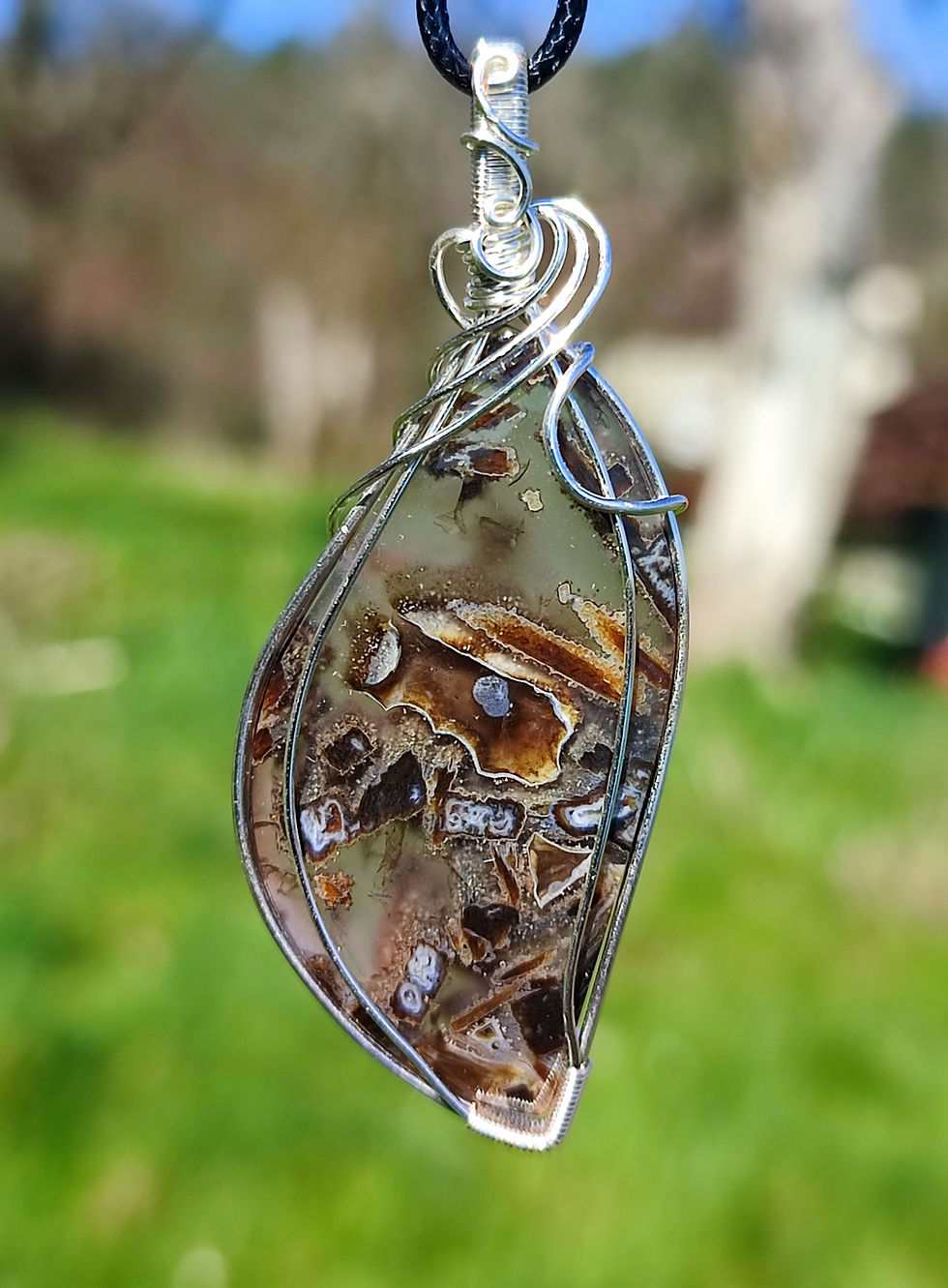 Pendentif en agate baton turc