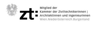 Logo Mitglied der Kammer der Ziviltechniker:innen Wien, Niederösterreich, Burgenland