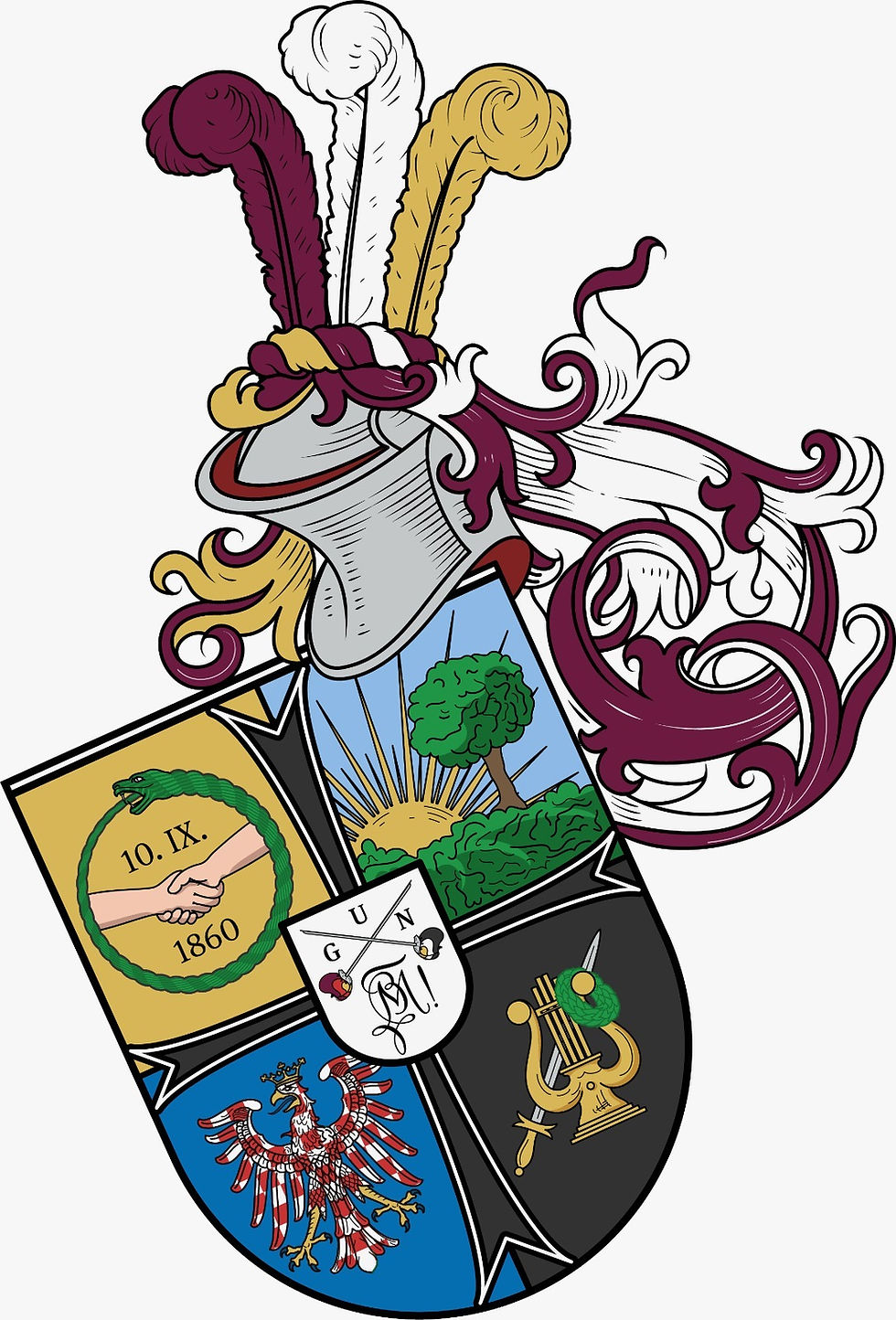 Wappen der wiener akademischen Burschenschaft Bruna Markomannia