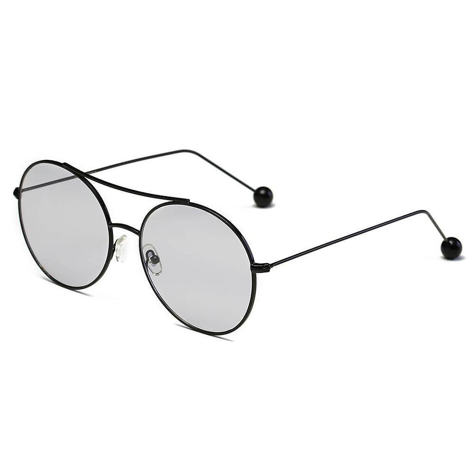 Miniature : EUREKA | Unisex Round Tinted Lens Aviator Clear Sunglasses