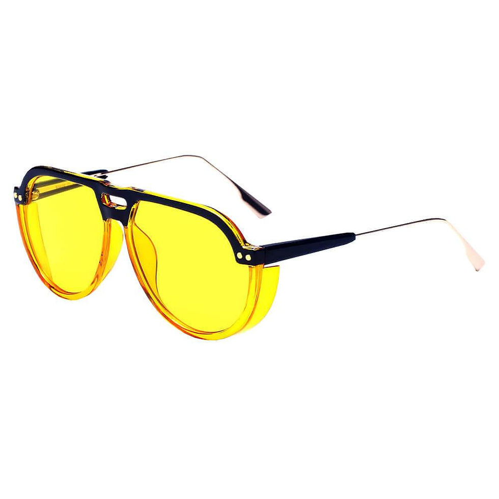 Thumbnail: KRAKOW - Modern Round Carrera Style Aviator Fashion Sunglasses