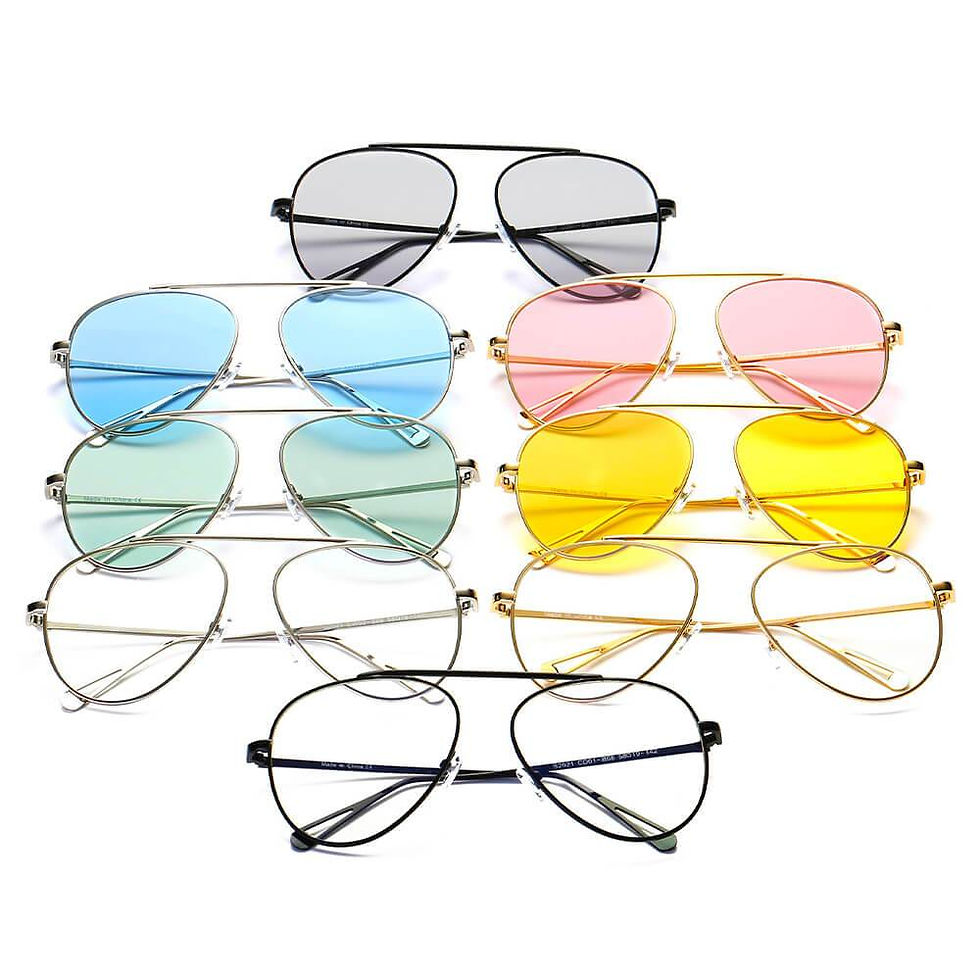 Thumbnail: HIDALGO | Metal Oversize Tinted Lens Aviator Sunglasses