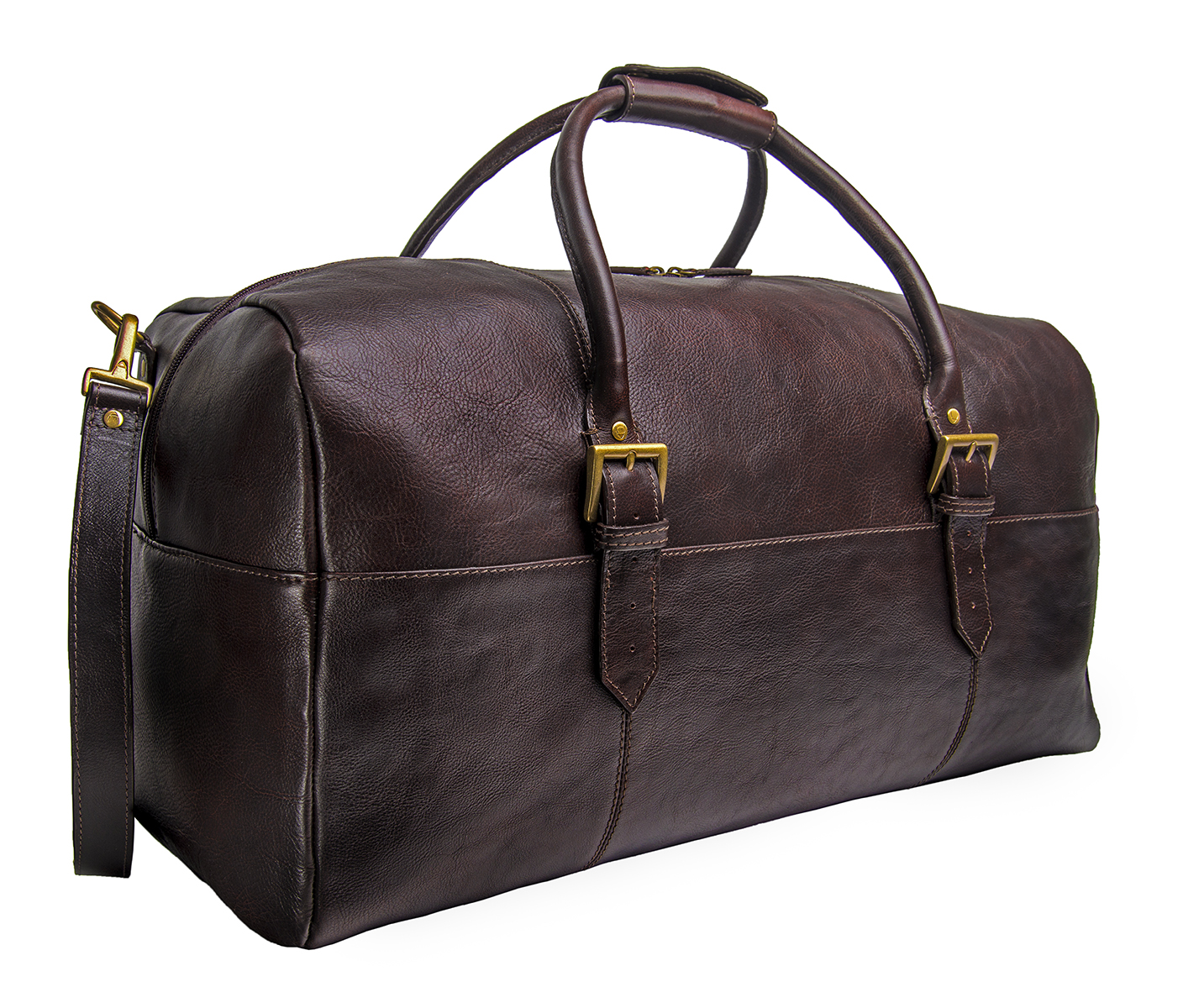 Hidesign Charles Brown Leather Weekend Duffle — image 1