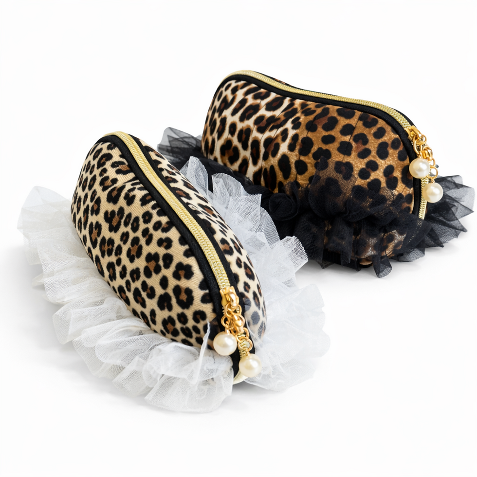 Thumbnail: Tulle Cosmetic Case – Sassy & Feminine Pouch for Makeup, Travel, or Everyday Use