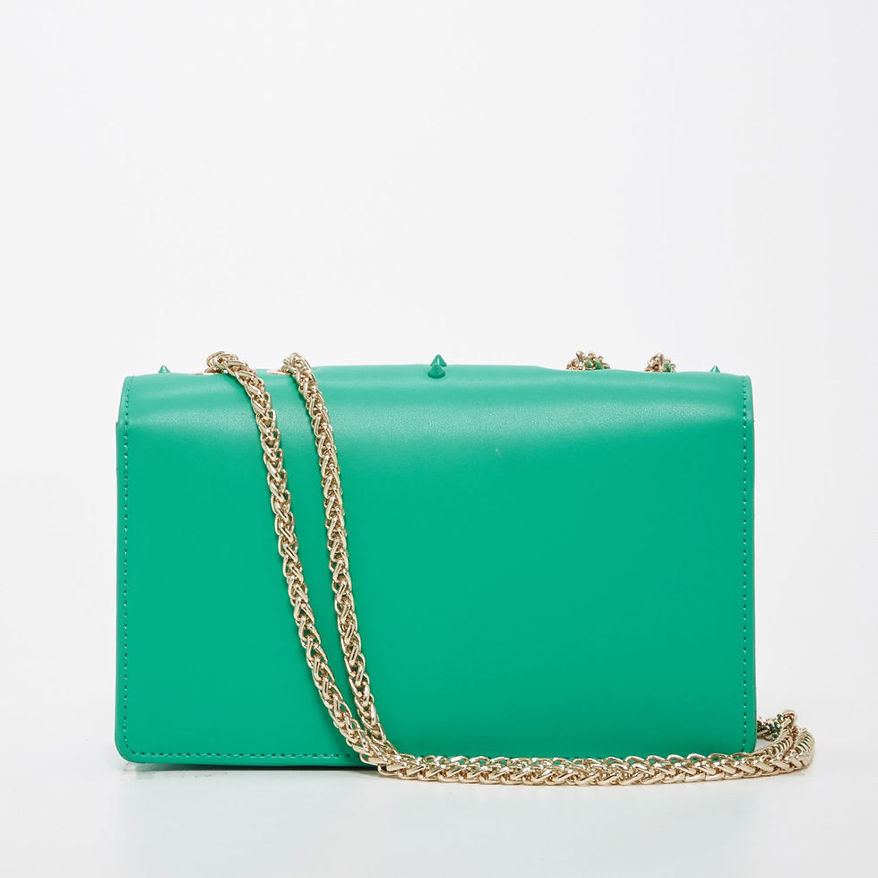 Thumbnail: Josie Green Leather Bag With Chain Strap