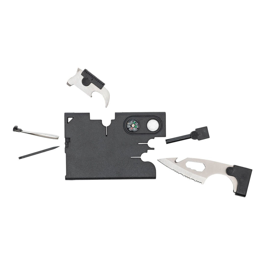 Survival Tool | 18-in-1 Credit Card Survival Multi-Tool: Black