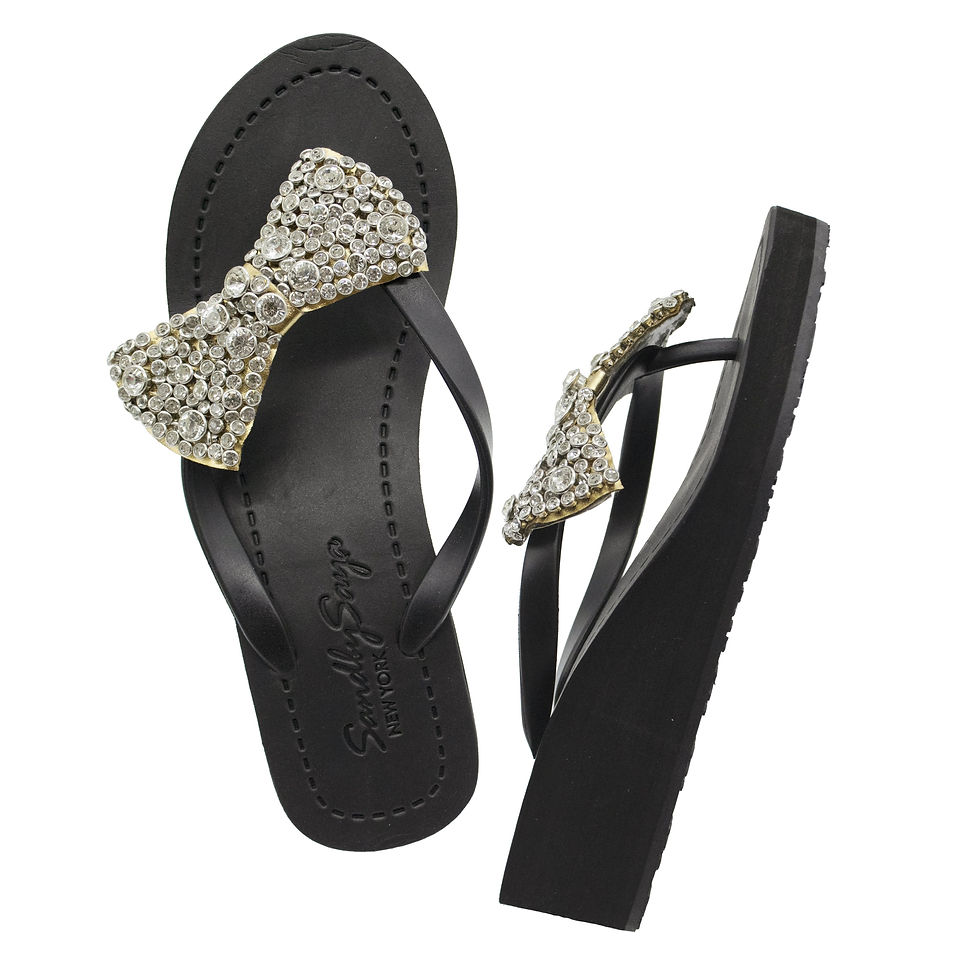 Thumbnail: Wedge Sandals – Luxury Rhinestone Sparkle With 2-Inch Heel