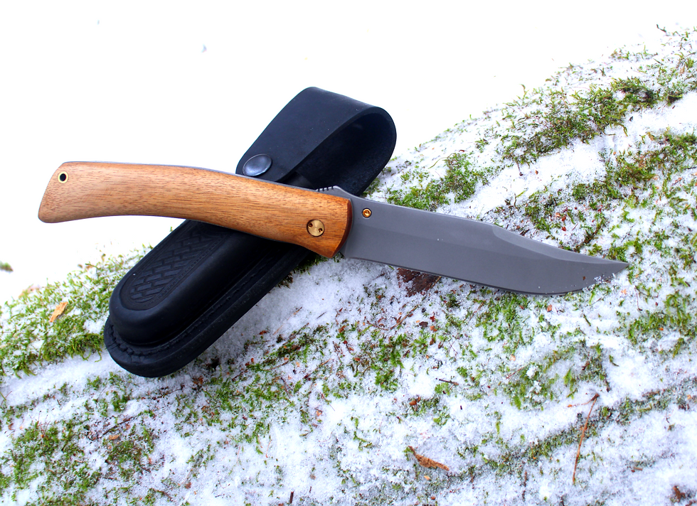 Миниатюра: Нож складной кованый "ХРАБРЕЦ" с клинком из стали 95х18