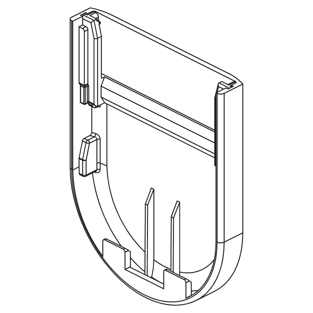 Product # RC2011-BN Roller Blind End Cap Metal S Old Brass