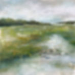 Ebb and Flow, 30 x 30, acrylic on wood, contemporary nature painting, Tracey Lane, Atlanta, Georgia