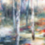 Forest contemporary landscape painting by Tracey Lane Atlanta, Georgia