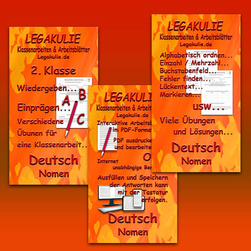 Deutsch 2.Klasse Nomen Namenwörter | Legakulie