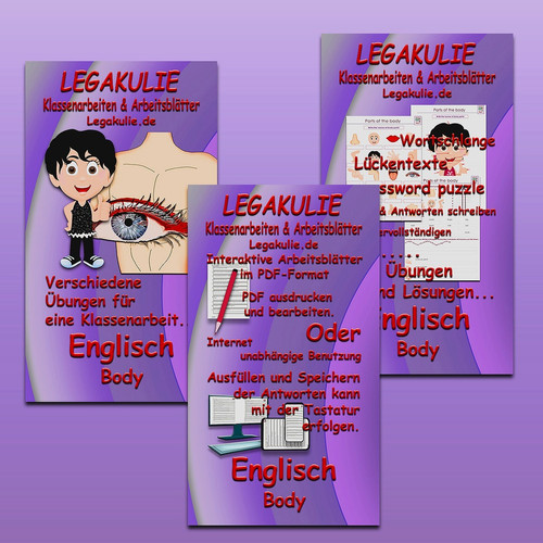 Englisch Body / Körper | Interaktives PDF | Legakulie