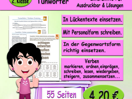 Verben 2.Klasse Deutsch Unterrichtsmaterial