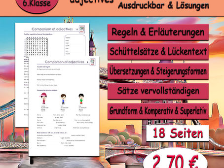 Comparison of adjectives Englisch Unterrichtsmaterial