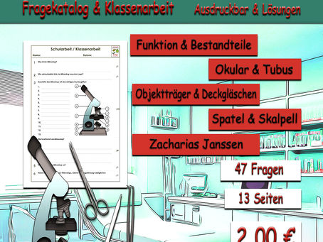 Mikroskop Klassenarbeit Unterrichtsmaterial