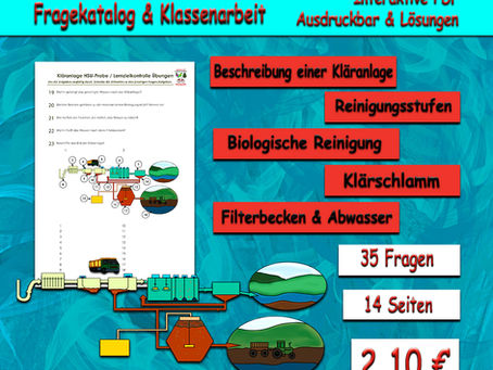 Kläranlage Klassenarbeit Unterrichtsmaterial