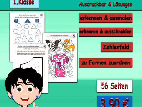Zahlen 1 - 10 erkennen, schreiben, zuordnen, lernen