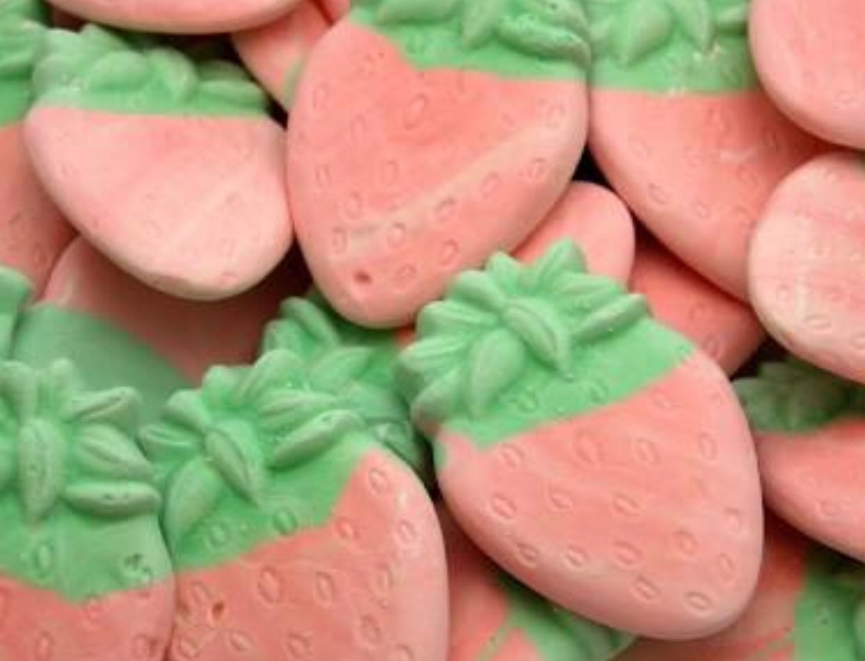 large foam strawberries