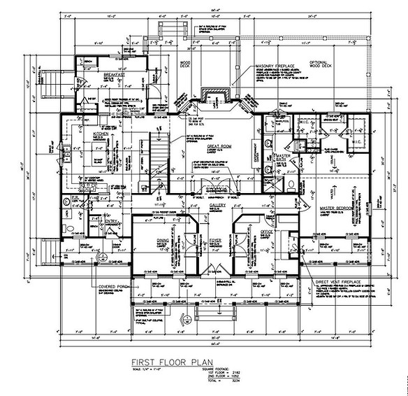 Colonial fisrt floor plan