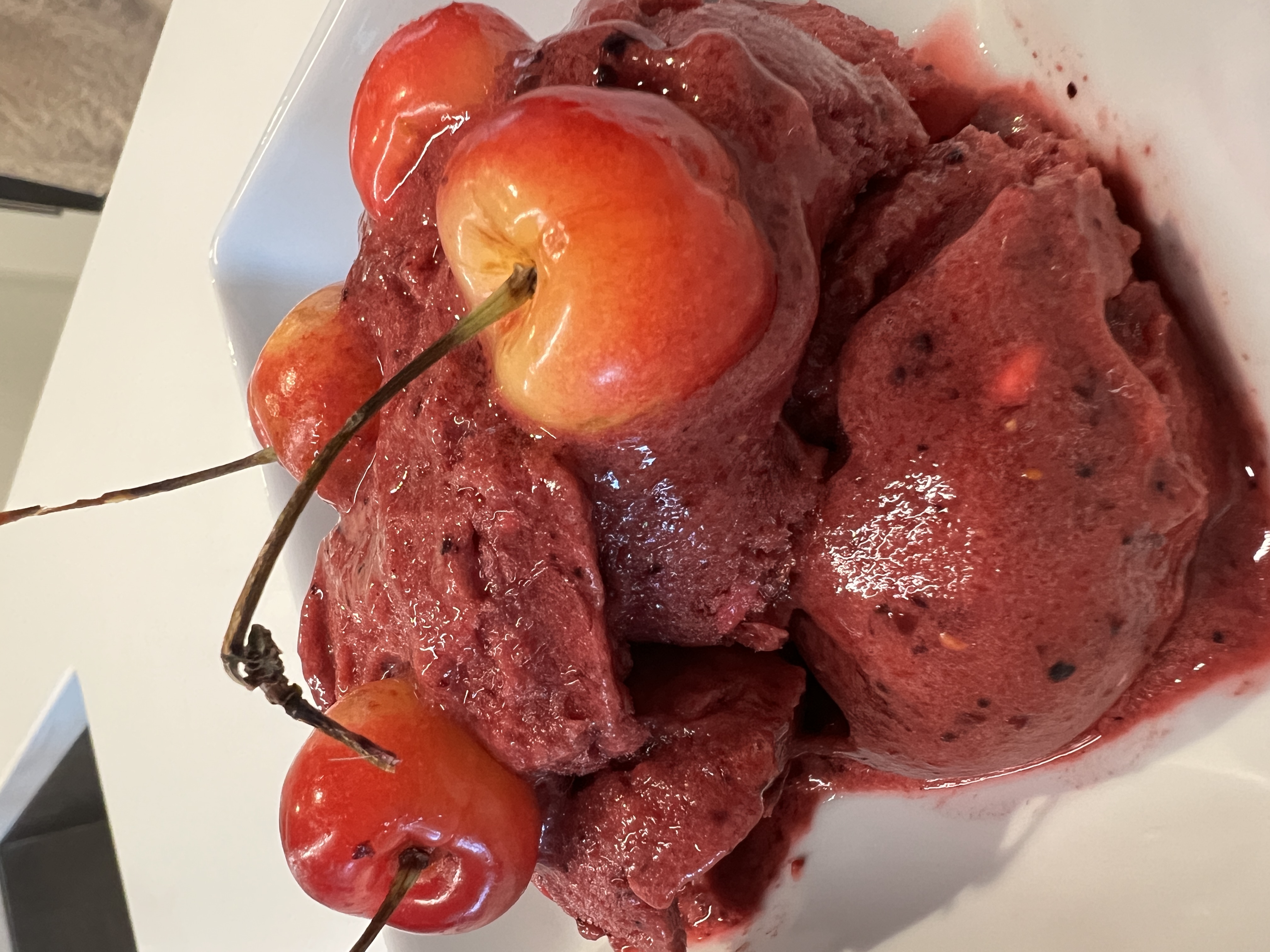 Creamy Cherry Sorbet