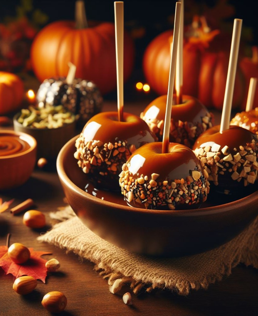vegan caramel apple pops