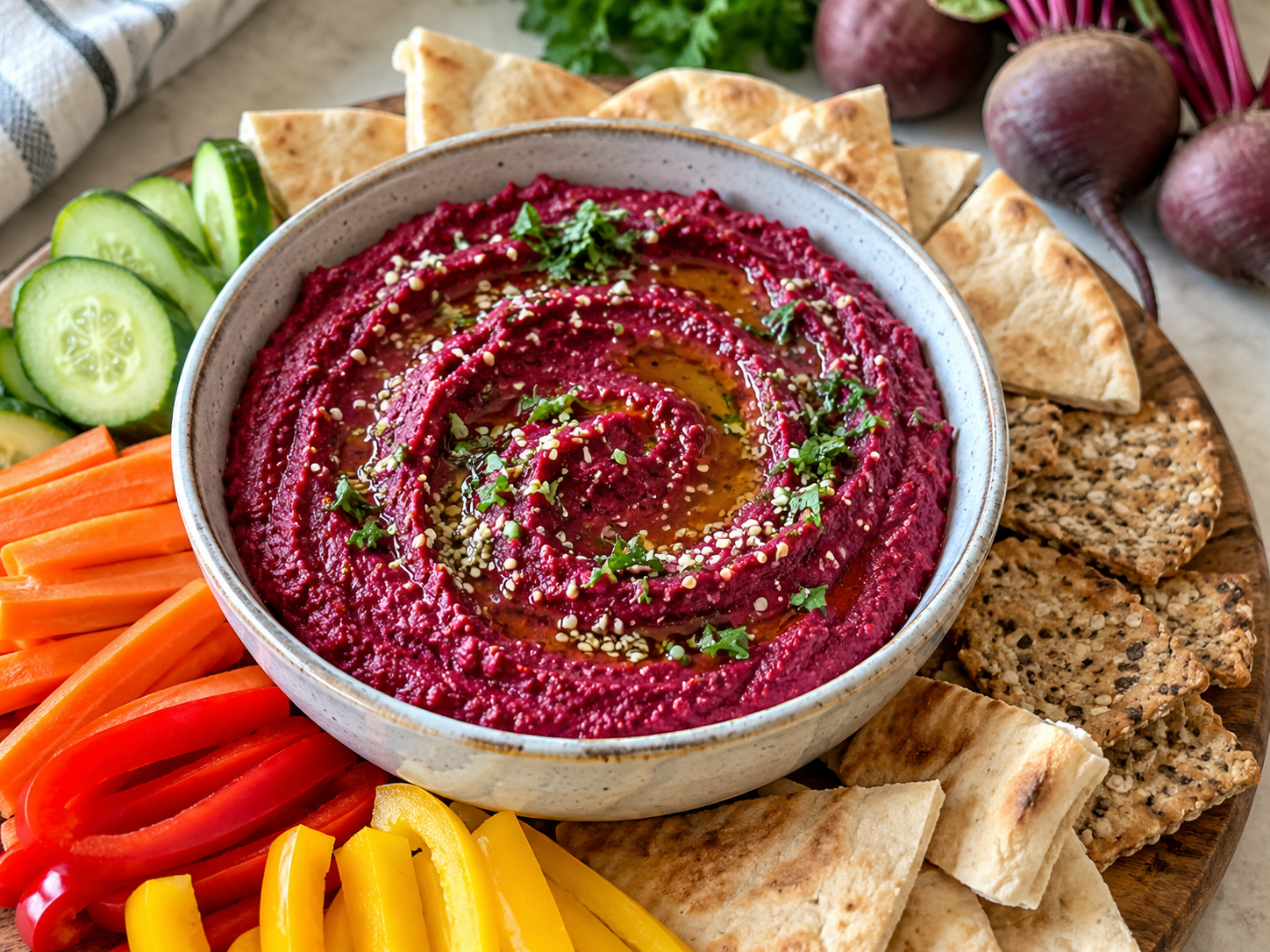 Vegan Beet Hummus